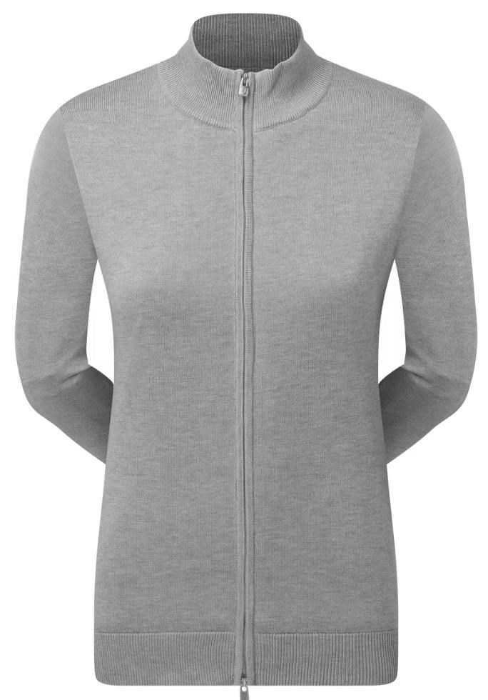 FootJoy Drirelease Full-Zip Lined damski sweter, szary