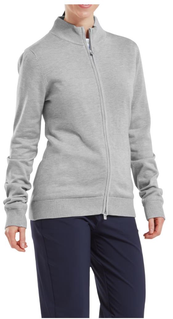 FootJoy Drirelease Full-Zip Lined damski sweter, szary
