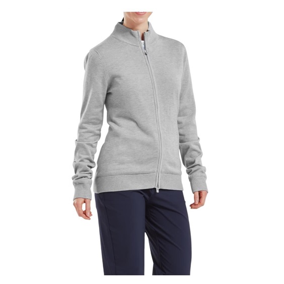 FootJoy Drirelease Full-Zip Lined damski sweter, szary