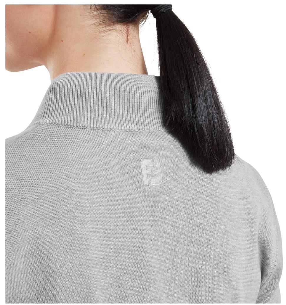 FootJoy Drirelease Full-Zip Lined damski sweter, szary