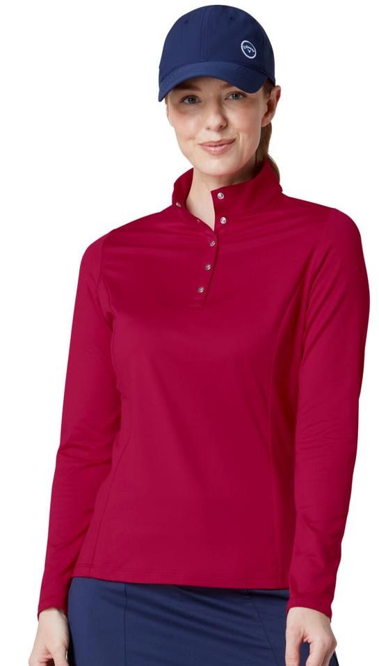 Callaway Thermal Longsleeve Fleece Back Jersey damska koszulka, persian red