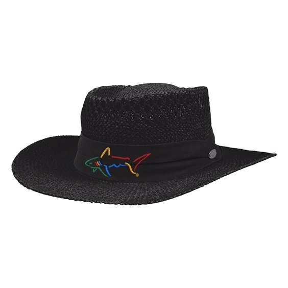 Greg Norman Signature Straw kapelusz, czarny