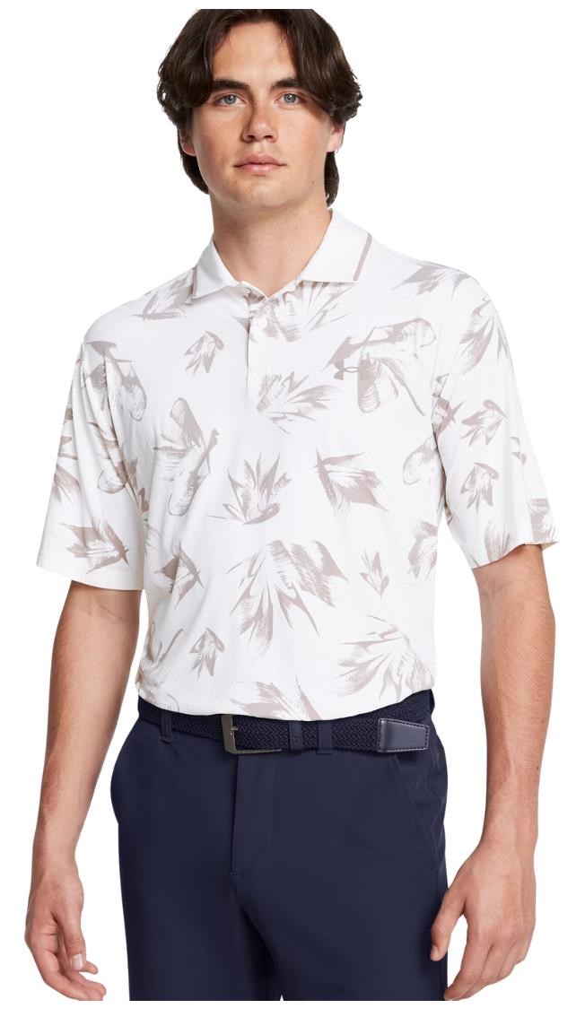 Under Armour Iso-Chill Edge męskie polo, white/tetra gray