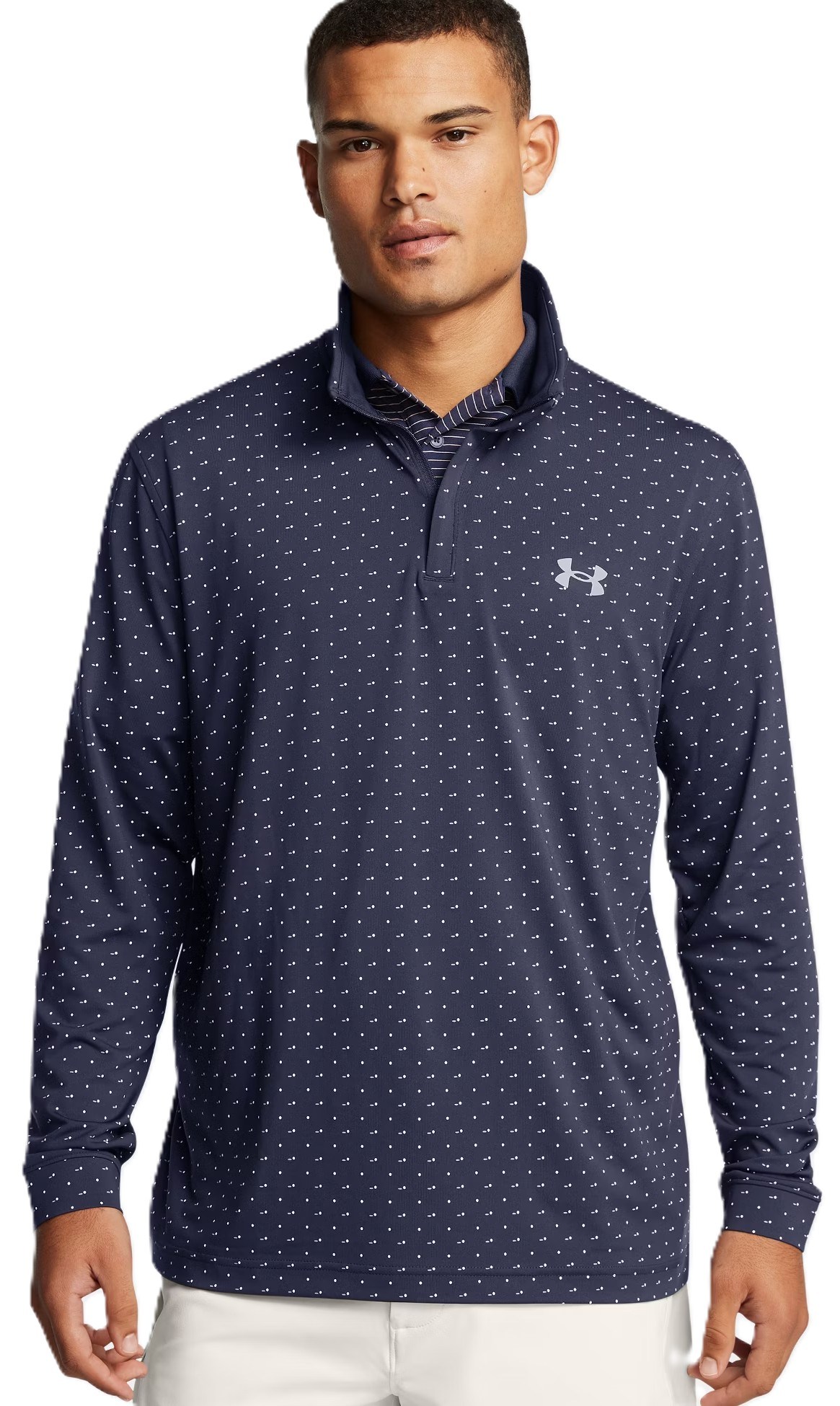 Under Armour Playoff Printed 1/4 Zip męska bluza, granatowo/biała