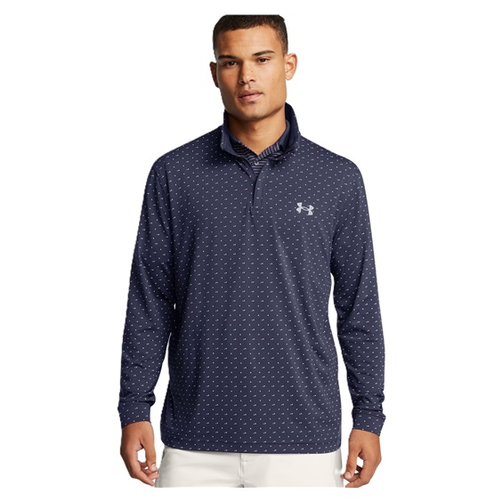 Under Armour Playoff Printed 1/4 Zip męska bluza, granatowo/biała