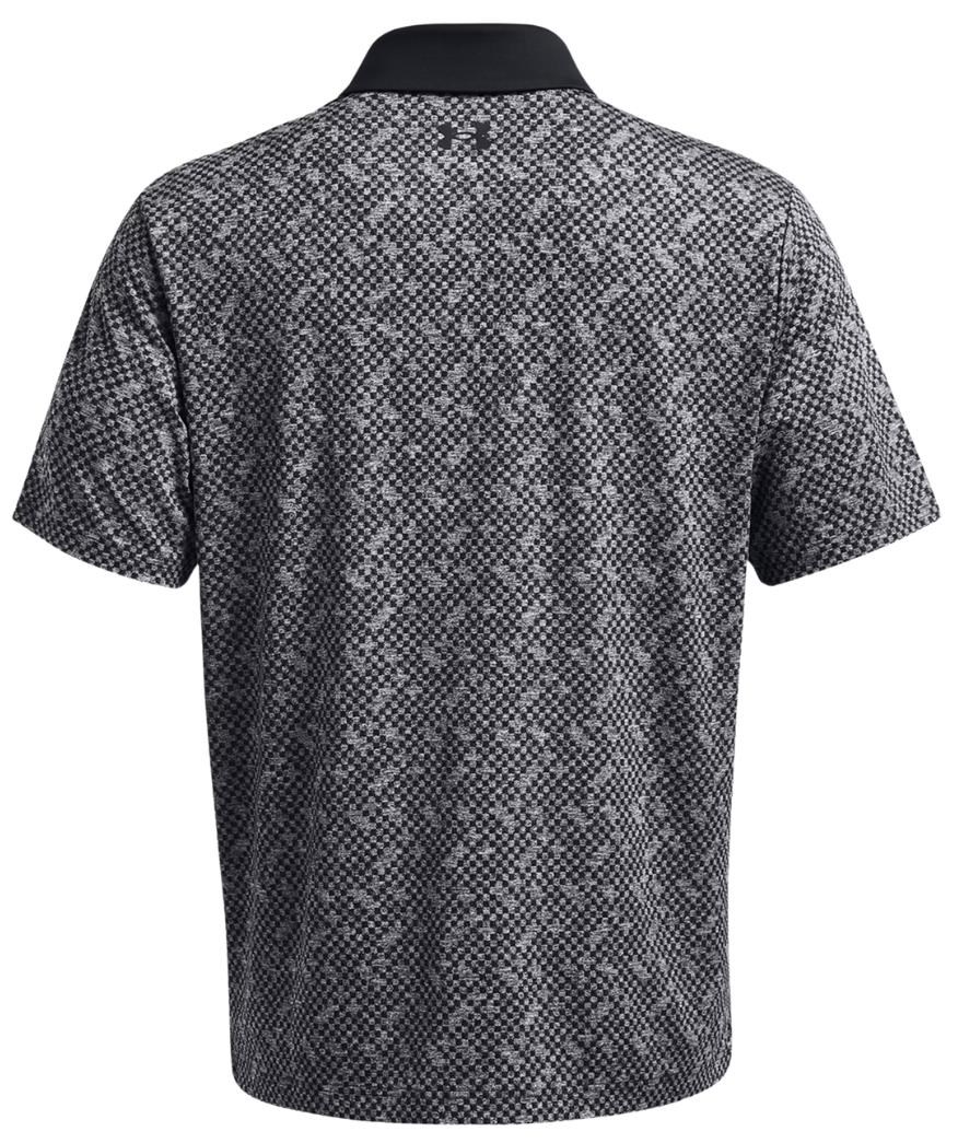 Under Armour Playoff 3.0 Check Jaquard męskie polo, czarno/białe
