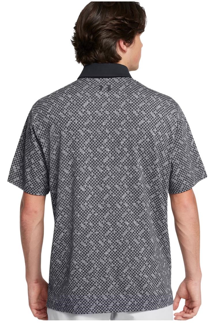 Under Armour Playoff 3.0 Check Jaquard męskie polo, czarno/białe