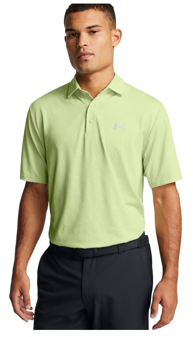 Under Armour Playoff 3.0 Check Jaquard męskie polo, jasnozielone