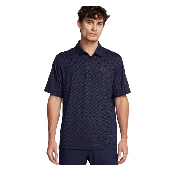 Under Armour Playoff 3.0 Check Jaquard męskie polo, midnight navy