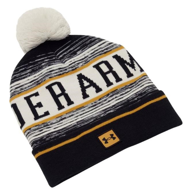 Under Armour Halftime Pom Beanie czapka zimowa, summit white/golden yellow