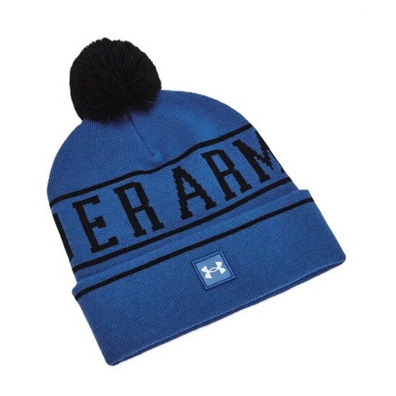 Under Armour Halftime Pom Beanie czapka zimowa, niebieska