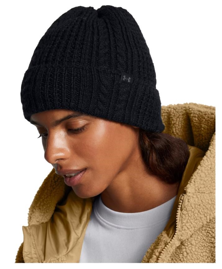 Under Armour Halftime Cable Knit czapka zimowa, czarna
