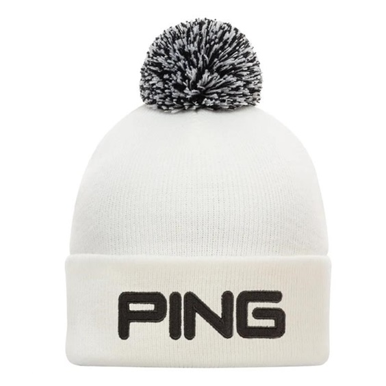 PING Classic Bobble męska czapka zimowa, biała