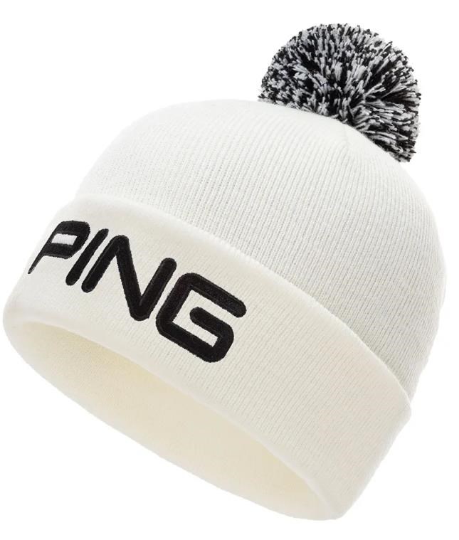 PING Classic Bobble męska czapka zimowa, biała