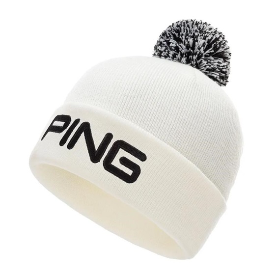 PING Classic Bobble męska czapka zimowa, biała