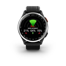 Garmin Approach S44 GPS zegarek, black/silver aluminium