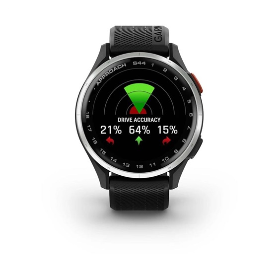 Garmin Approach S44 GPS zegarek, black/silver aluminium