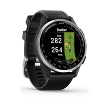Garmin Approach S44 GPS zegarek, black/silver aluminium