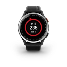 Garmin Approach S44 GPS zegarek, black/silver aluminium