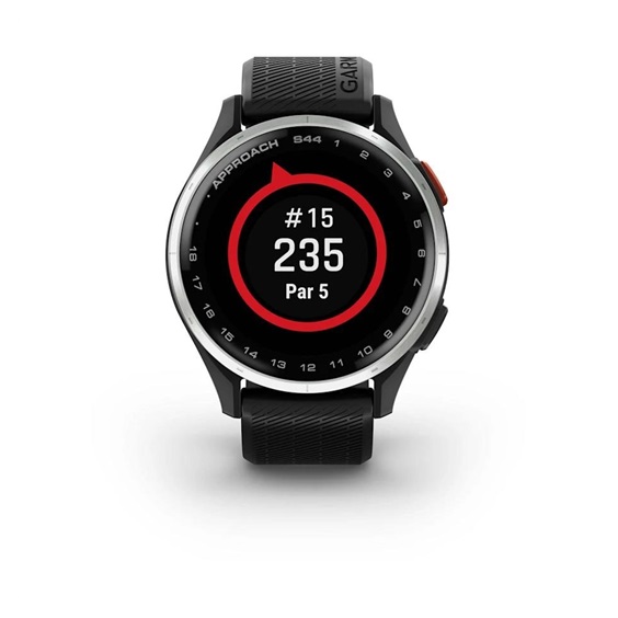 Garmin Approach S44 GPS zegarek, black/silver aluminium