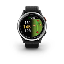 Garmin Approach S44 GPS zegarek, black/silver aluminium