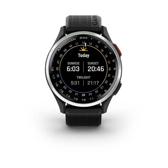Garmin Approach S44 GPS zegarek, black/silver aluminium