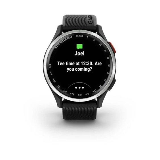 Garmin Approach S44 GPS zegarek, black/silver aluminium