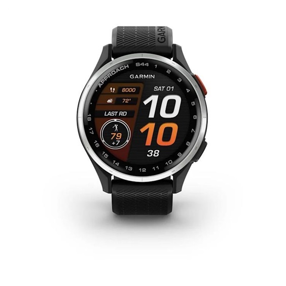 Garmin Approach S44 GPS zegarek, black/silver aluminium