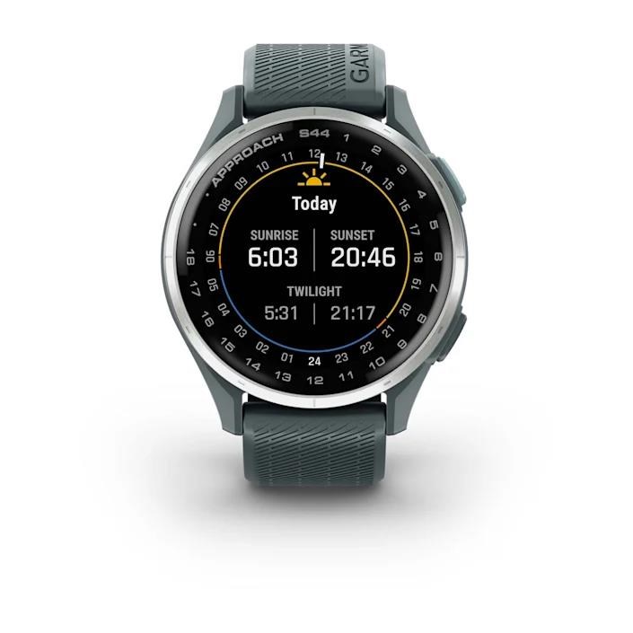 Garmin Approach S44 GPS zegarek, twilight/silver aluminium