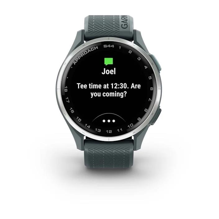 Garmin Approach S44 GPS zegarek, twilight/silver aluminium