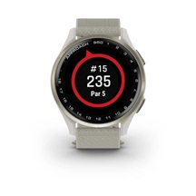 Garmin Approach S50 GPS zegarek, ivory nylon/cream gold aluminium