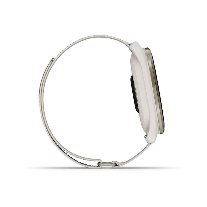 Garmin Approach S50 GPS zegarek, ivory nylon/cream gold aluminium