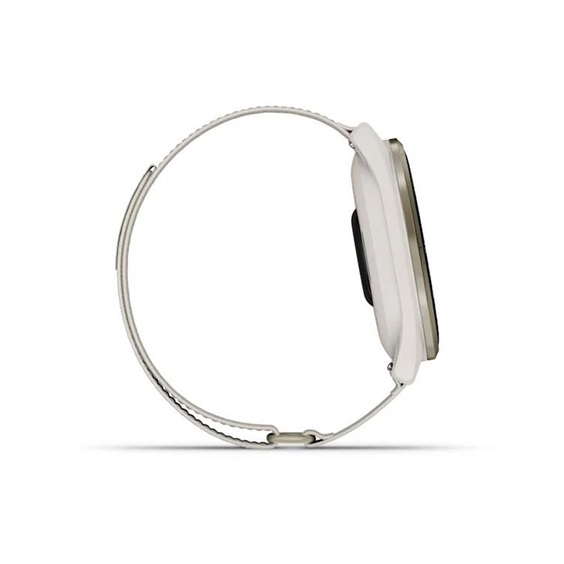 Garmin Approach S50 GPS zegarek, ivory nylon/cream gold aluminium