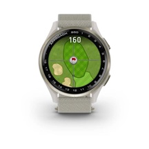 Garmin Approach S50 GPS zegarek, ivory nylon/cream gold aluminium