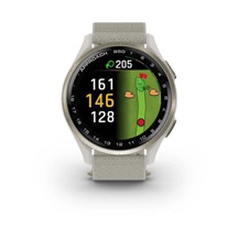 Garmin Approach S50 GPS zegarek, ivory nylon/cream gold aluminium