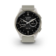 Garmin Approach S50 GPS zegarek, ivory nylon/cream gold aluminium