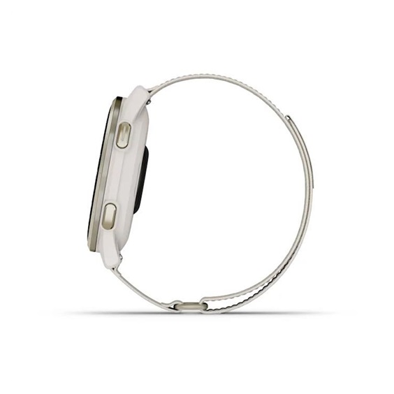Garmin Approach S50 GPS zegarek, ivory nylon/cream gold aluminium
