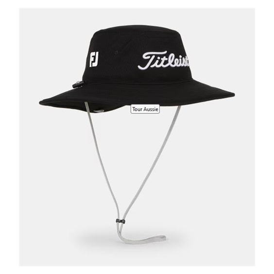 Titleist Tour Aussie męski kapelusz, czarny