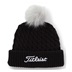 Titleist Cable Knit Pom Pom damska czapka zimowa, czarna