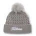 Titleist Cable Knit Pom Pom damska czapka zimowa, szara