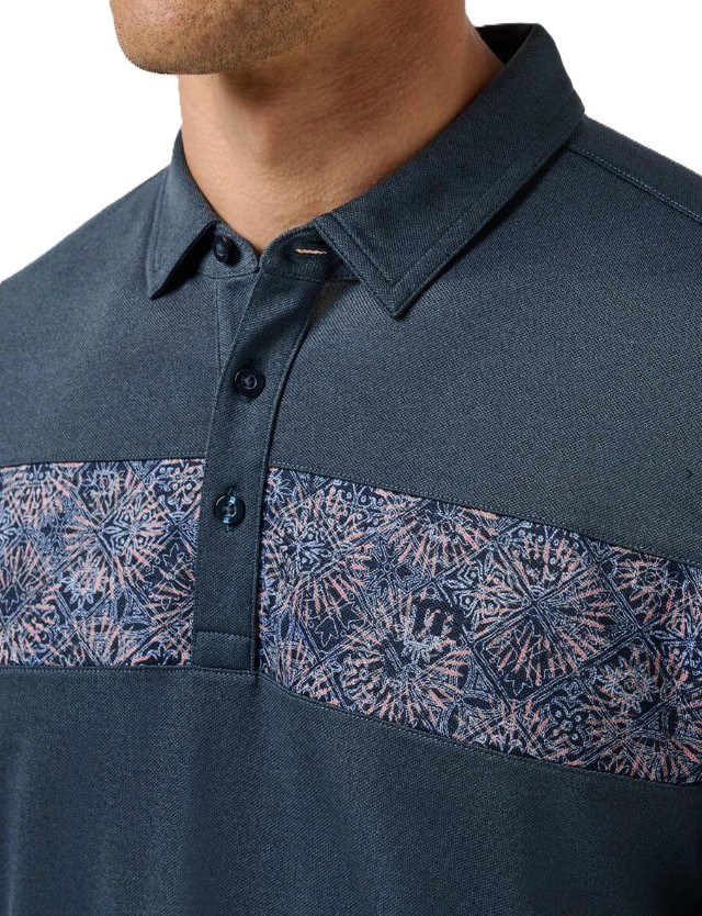 Travis Mathew Good Good Acropolis męskie polo, mood indigo/vintage indigo