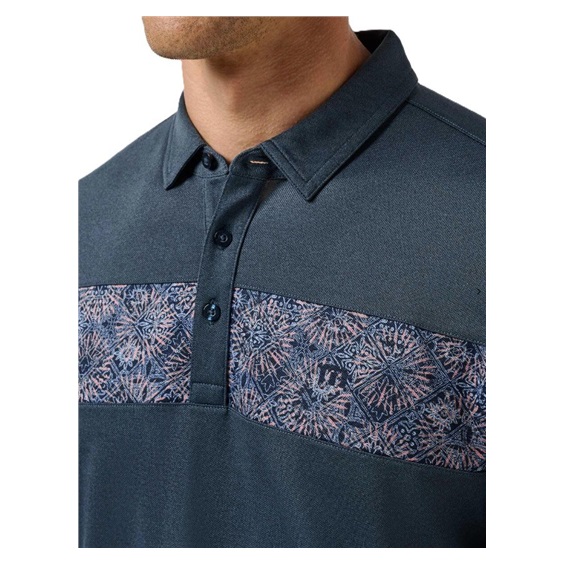 Travis Mathew Good Good Acropolis męskie polo, mood indigo/vintage indigo