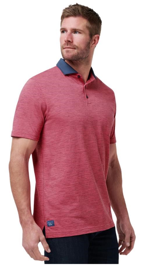 Travis Mathew Common Interest męskie polo, rose wine