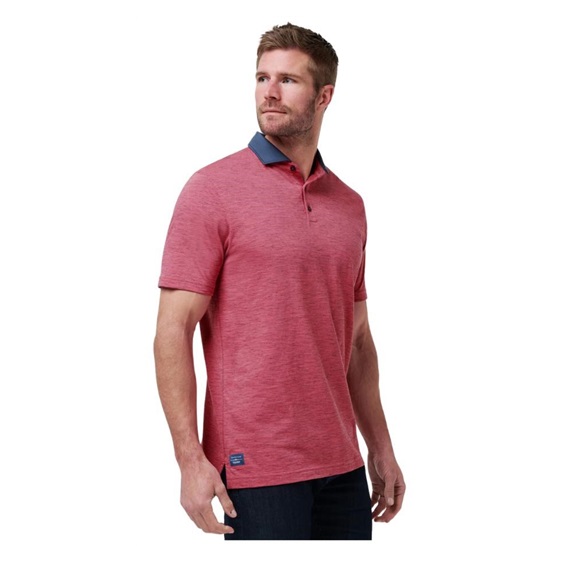 Travis Mathew Common Interest męskie polo, rose wine