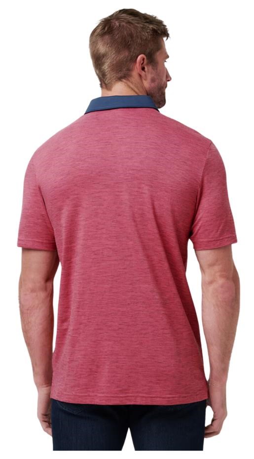 Travis Mathew Common Interest męskie polo, rose wine