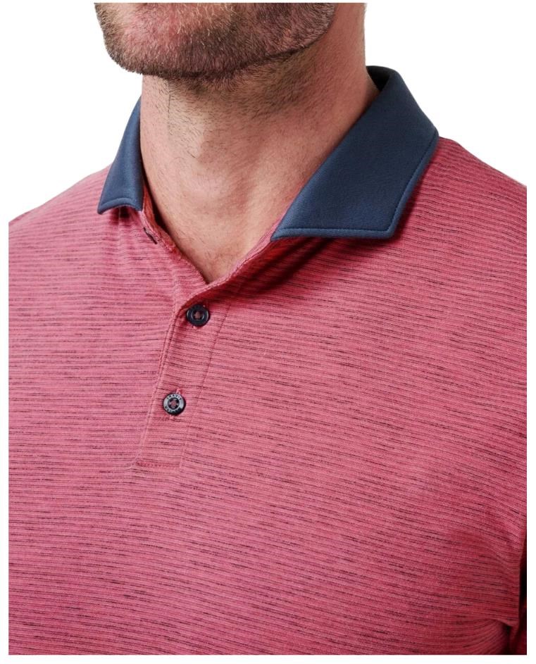 Travis Mathew Common Interest męskie polo, rose wine