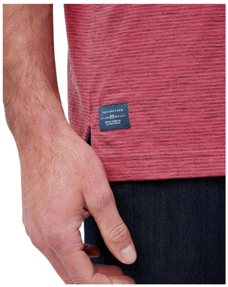 Travis Mathew Common Interest męskie polo, rose wine