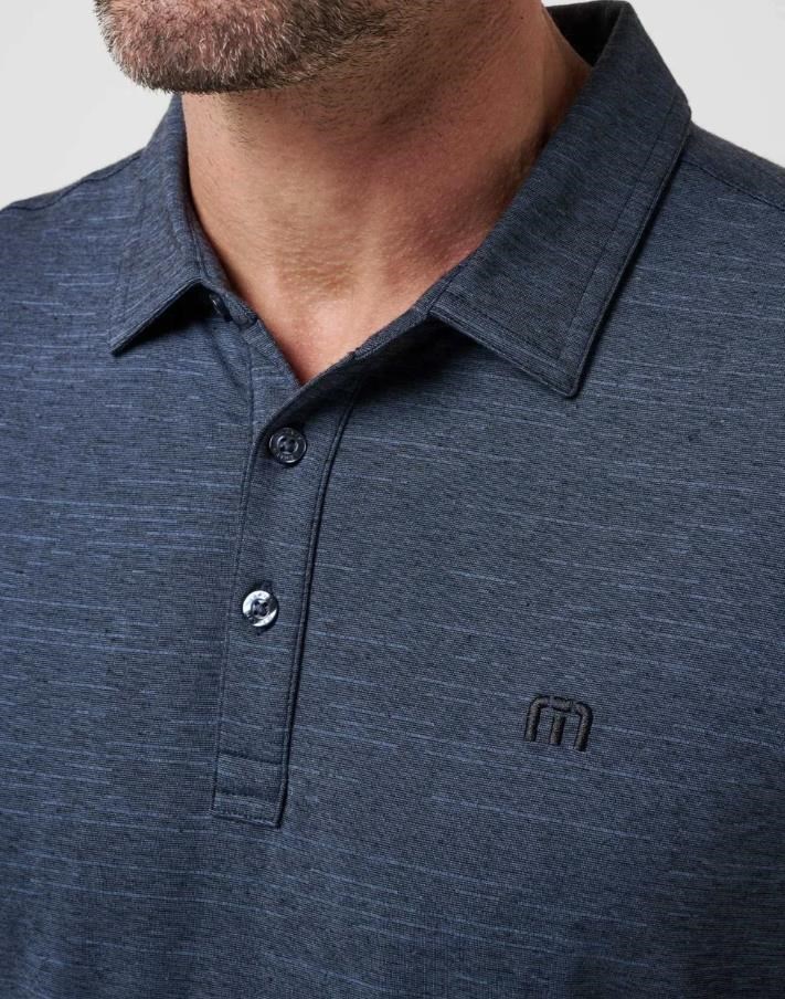 Travis Mathew The Heater męskie polo, vintage indigo/black