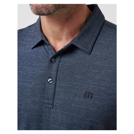 Travis Mathew The Heater męskie polo, vintage indigo/black