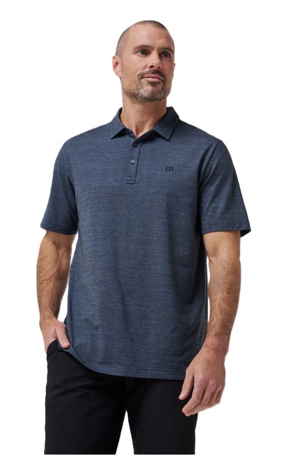 Travis Mathew The Heater męskie polo, vintage indigo/black